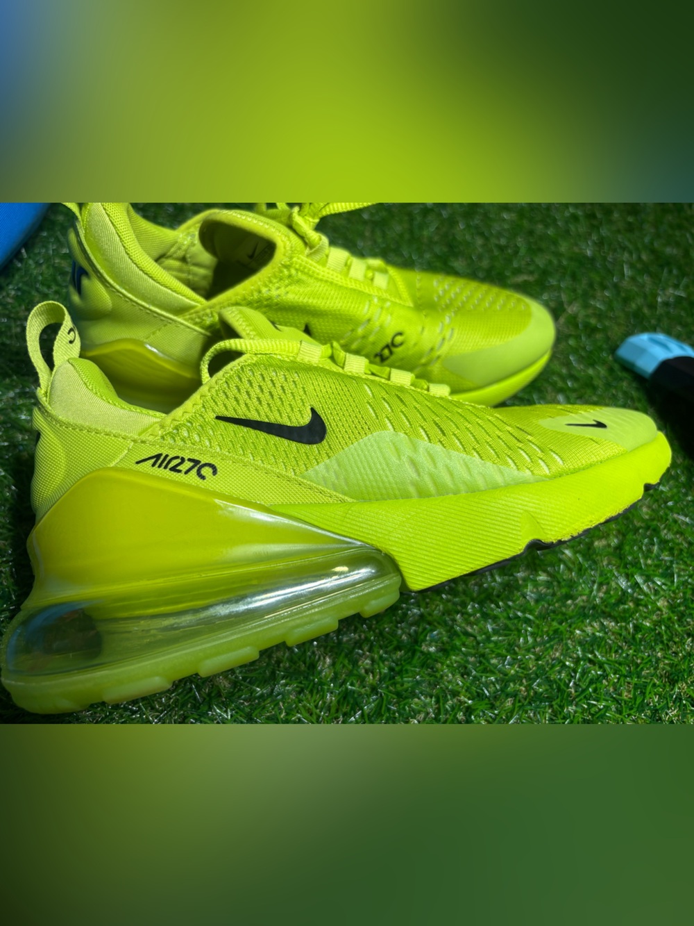 Nike Kids' Air Max 270 Neon Yellow/Black Sneakers